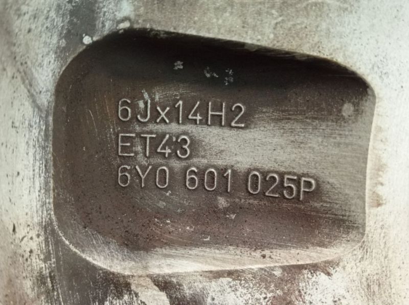 Aluminiumfelge 6JX14 H2 ET43 LK5X100